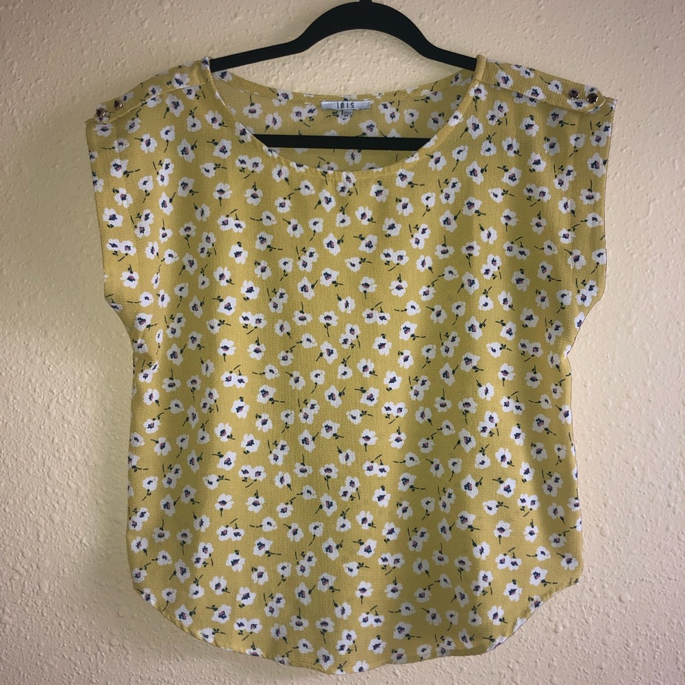 Women’s Iris Yellow Floral Top